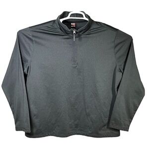 32 Degrees Heat Soft 1/4 Quarter Zip Long Sleeve Pullover  Mens Jumper Black 2XL